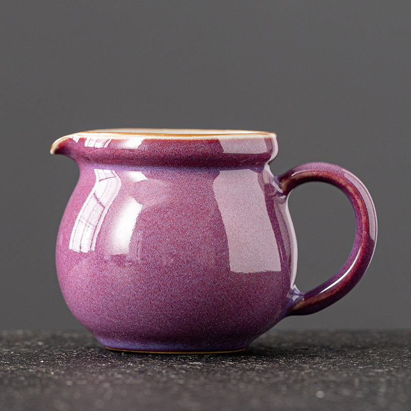 Set de ceai din porțelan Zijun Kiln Kung Fu cu model Ice Flower — ceainic, gaiwan și cești, în stil luxos ușor
