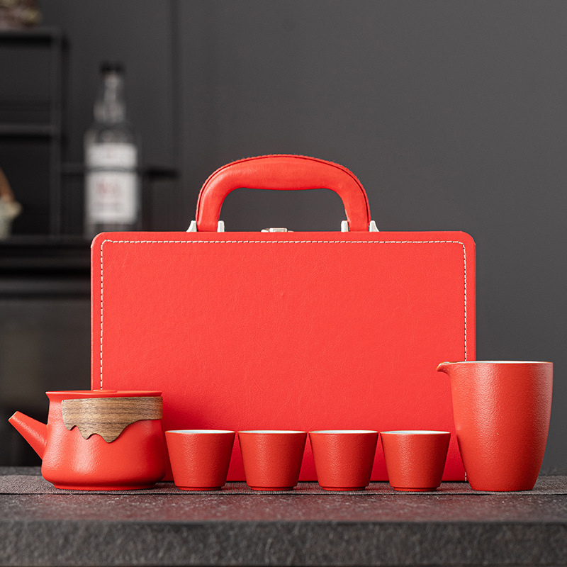Set portabil de ceai în cutie cadou – ceai ceramic cu logo personalizat pentru cadouri corporative