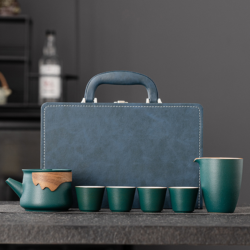 Set portabil de ceai în cutie cadou – ceai ceramic cu logo personalizat pentru cadouri corporative