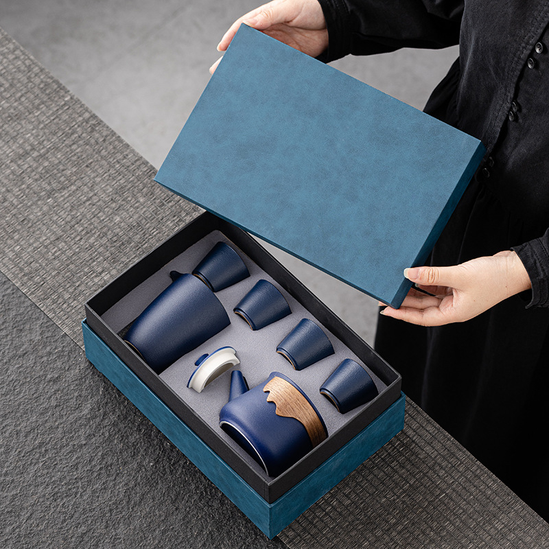 Set portabil de ceai în cutie cadou – ceai ceramic cu logo personalizat pentru cadouri corporative