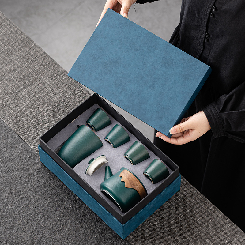 Set portabil de ceai în cutie cadou – ceai ceramic cu logo personalizat pentru cadouri corporative