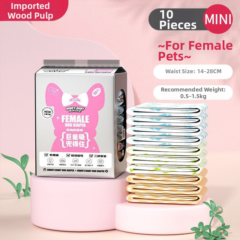 Scutece pentru animale de companie cu schimbare de culoare pentru femele și masculi, 10 bucăți