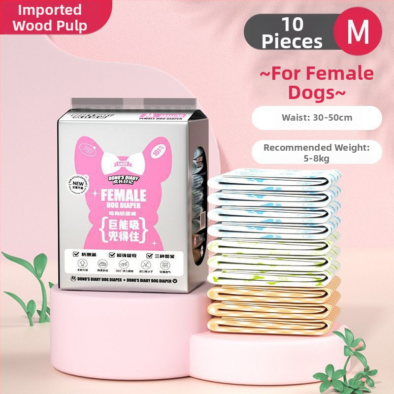 Scutece pentru animale de companie cu schimbare de culoare pentru femele și masculi, 10 bucăți