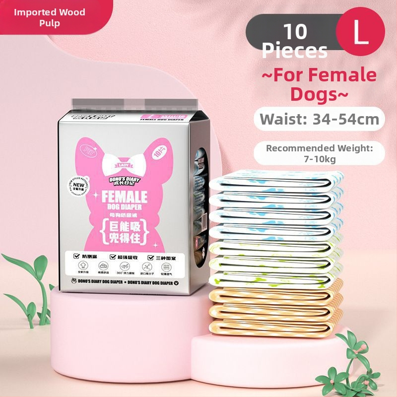 Scutece pentru animale de companie cu schimbare de culoare pentru femele și masculi, 10 bucăți