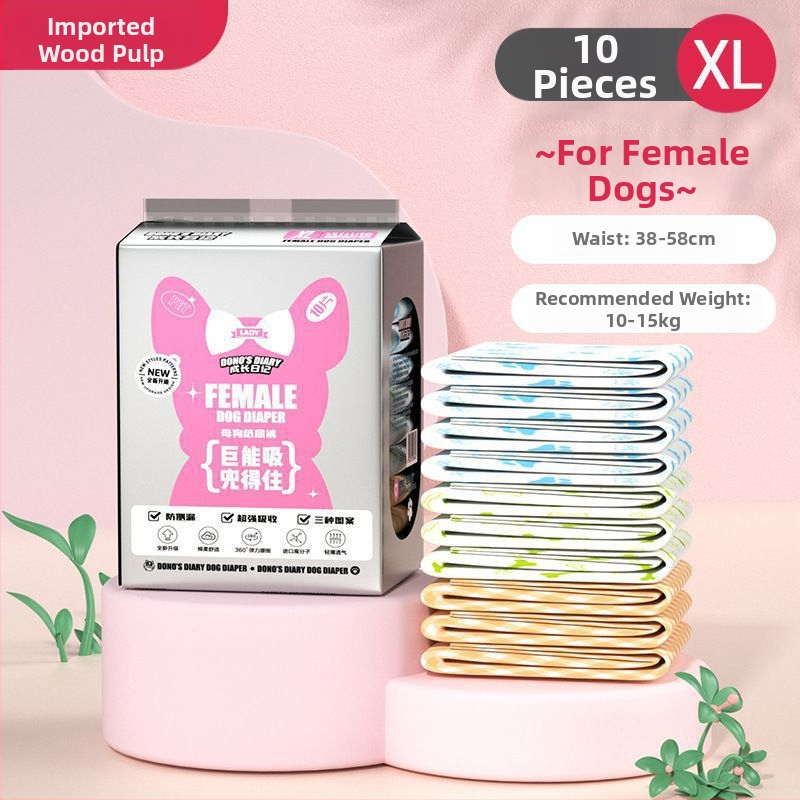 Scutece pentru animale de companie cu schimbare de culoare pentru femele și masculi, 10 bucăți
