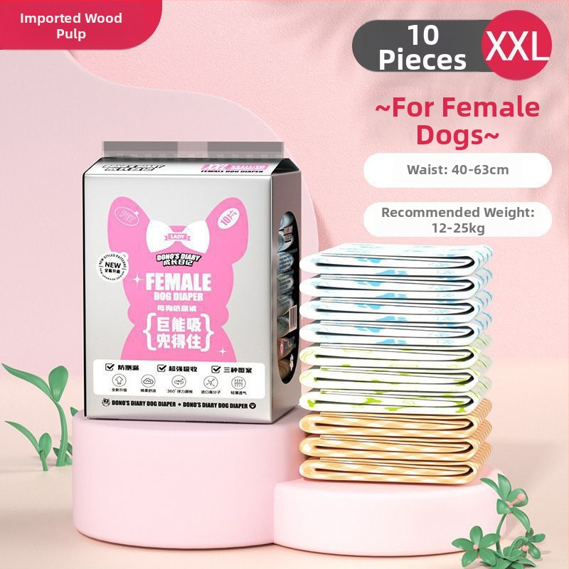 Scutece pentru animale de companie cu schimbare de culoare pentru femele și masculi, 10 bucăți