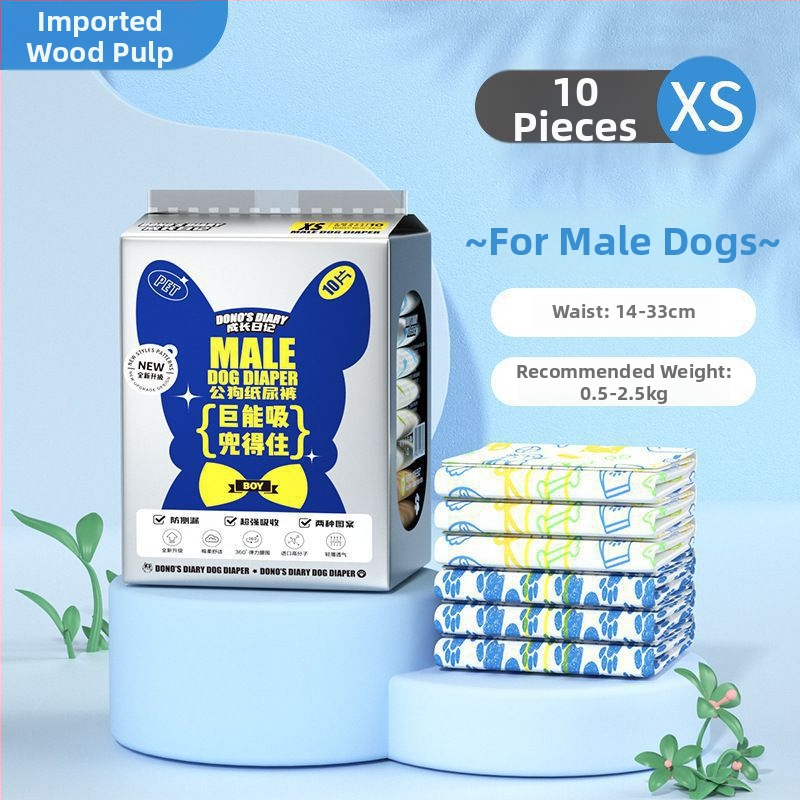 Scutece pentru animale de companie cu schimbare de culoare pentru femele și masculi, 10 bucăți