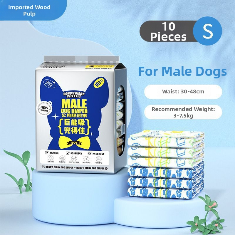 Scutece pentru animale de companie cu schimbare de culoare pentru femele și masculi, 10 bucăți