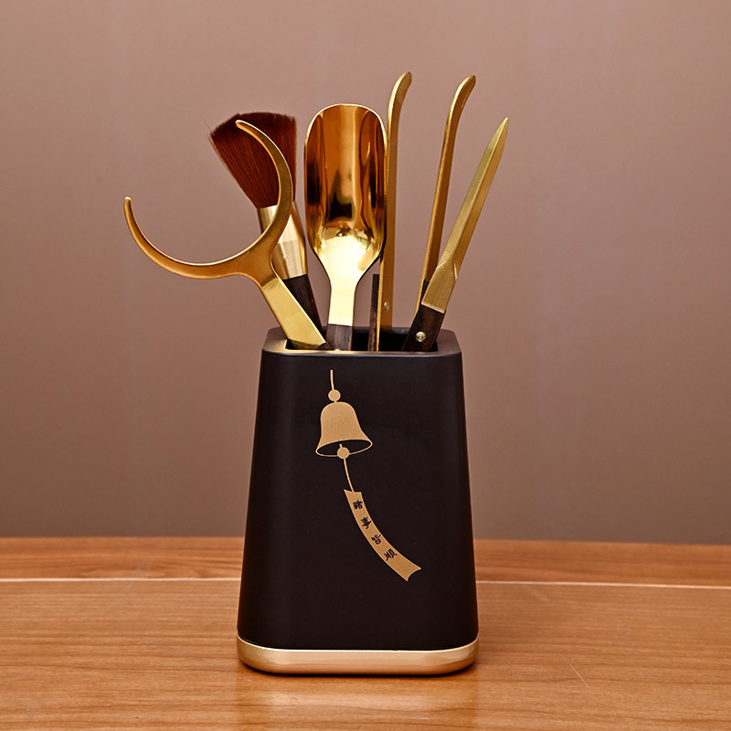 Set Bakelit pentru ceremonia ceaiului Șase Domni – unelte de preparare a ceaiului, recipient de depozitare, suport pentru pixuri, suport pentru ceai, rechizite de birou, accesorii pentru servirea ceaiului