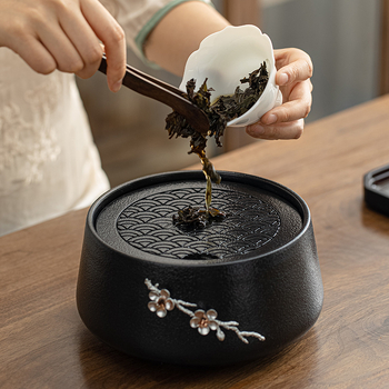Minzheng Set ceramic pentru spălarea ceaiului în ceremonia Gongfu — vas pentru zaț de ceai, vas de apă, găleată cu apă uzată, vas de spălat cești