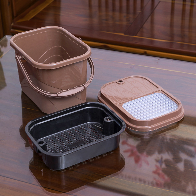 Recipient din plastic pentru resturi de ceai, drenaj, accesorii pentru ceremonia ceaiului, găleată mică pentru ceai, tavă de servire ceai