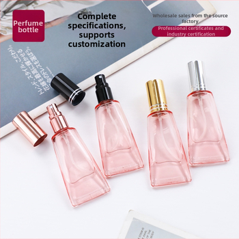 Ružové sklenené fľaštičky na parfum, prenášateľné fľaštičky na dopĺňanie parfumu, fľaštičky na pleť s tvarom trubice, hydratačné spreje