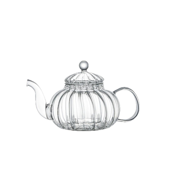 Ceainic din dovleac, sticlă borosilicat, rezistentă la temperaturi, cu filtru și accesorii pentru ceremonia ceaiului