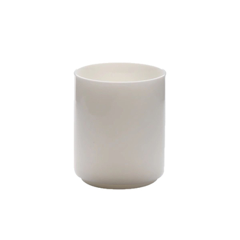 Ceșcă de ceai din porțelan alb, cu gură dreaptă, ceramică minimalistă pentru uz personal