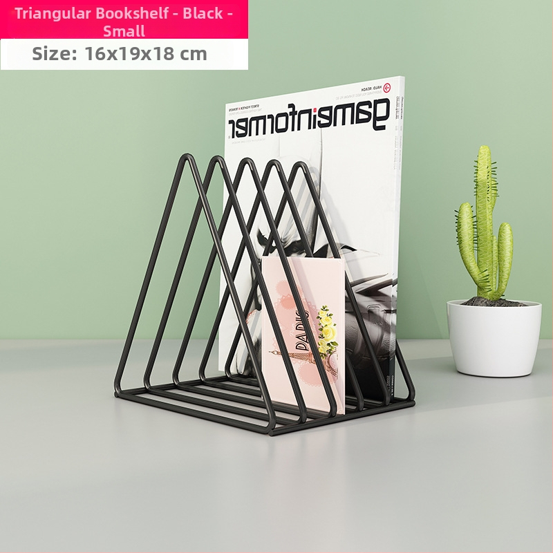 Etajeră de birou din fier, organizator metalic pentru birou, raft pentru reviste, design simplu și modern, spațiu mic de depozitare