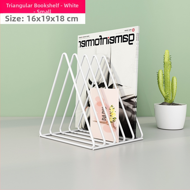 Etajeră de birou din fier, organizator metalic pentru birou, raft pentru reviste, design simplu și modern, spațiu mic de depozitare