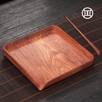Tavă de ceai din lemn masiv de rosewood pentru Pu'er, tavă de degustare a ceaiului, cutie pentru bucățile de ceai și tavă de evaluare a frunzelor