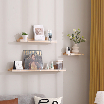 Raft de perete din lemn pentru cărți și reviste, decor pentru living