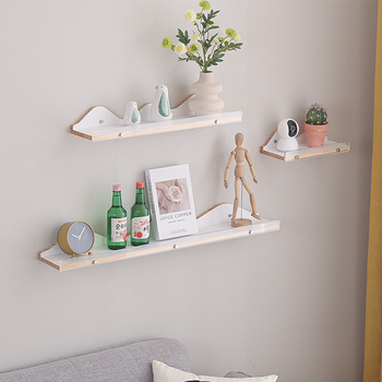 Raft de perete din lemn pentru cărți și reviste, decor pentru living