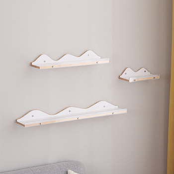 Raft de perete din lemn pentru cărți și reviste, decor pentru living