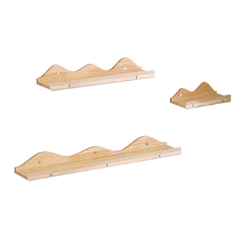 Raft de perete din lemn pentru cărți și reviste, decor pentru living