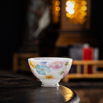 Ceșuță de ceai din porțelan, în stil chinezesc, cu ornament de aur, pentru uz casnic, degustare de ceai