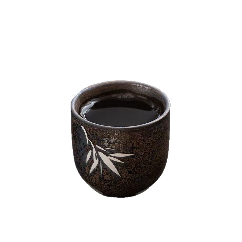 Ceșuță de ceai din ceramică, în stil japonez, pictură manuală, glazură rustică, pentru uz personal
