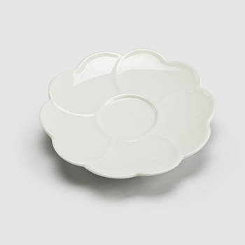 Suport pentru ceai din porțelan cu petale, suport ceramic pentru izolație termică, accesoriu pentru ceremonia ceaiului