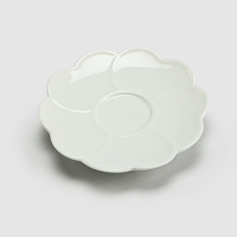 Suport pentru ceai din porțelan cu petale, suport ceramic pentru izolație termică, accesoriu pentru ceremonia ceaiului