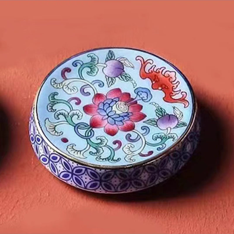 Suport ceramic emailat pentru capacul ceainicului, stil chinezesc vintage Gongfu, accesorii pentru setul de ceai, suport pentru cești și tavă de servire ceai pentru uz casnic