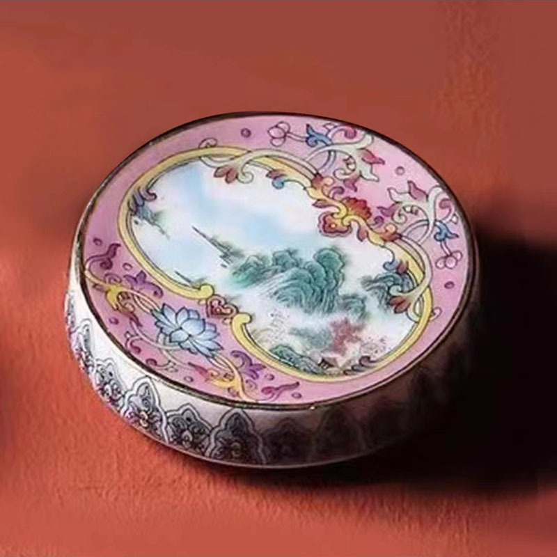 Suport ceramic emailat pentru capacul ceainicului, stil chinezesc vintage Gongfu, accesorii pentru setul de ceai, suport pentru cești și tavă de servire ceai pentru uz casnic