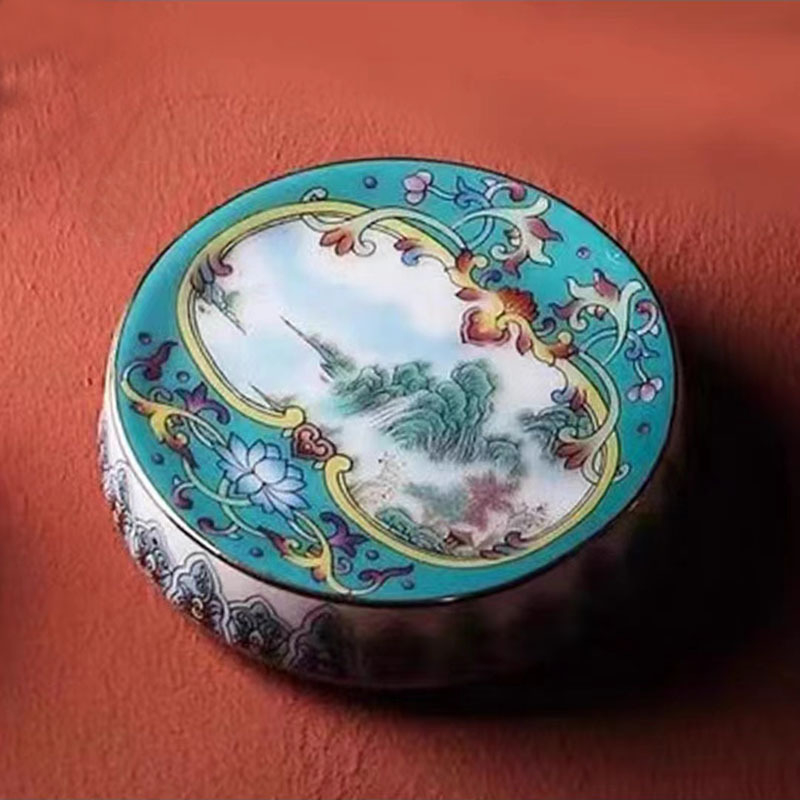 Suport ceramic emailat pentru capacul ceainicului, stil chinezesc vintage Gongfu, accesorii pentru setul de ceai, suport pentru cești și tavă de servire ceai pentru uz casnic