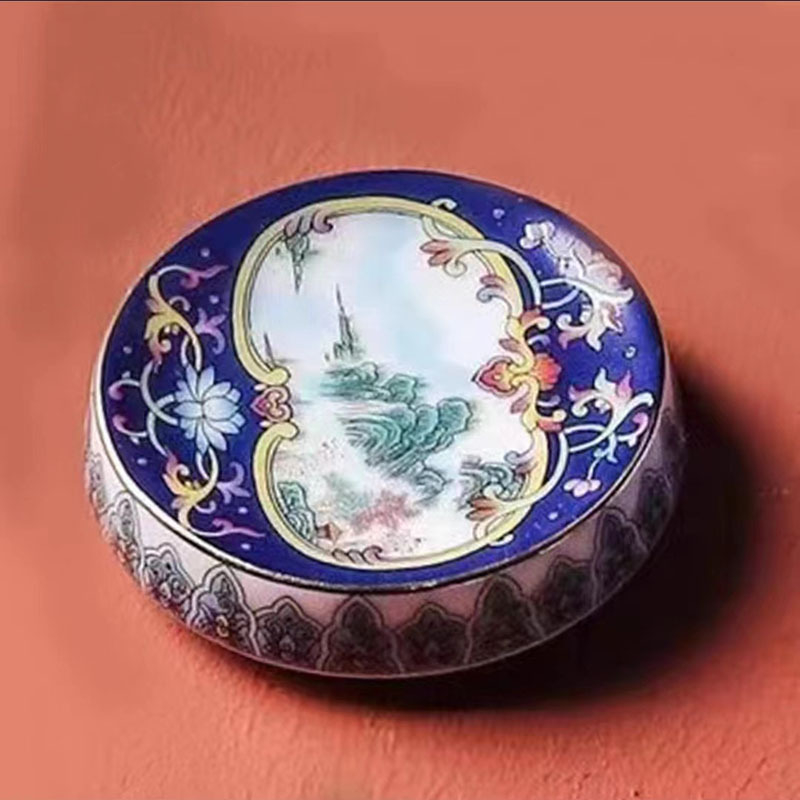 Suport ceramic emailat pentru capacul ceainicului, stil chinezesc vintage Gongfu, accesorii pentru setul de ceai, suport pentru cești și tavă de servire ceai pentru uz casnic