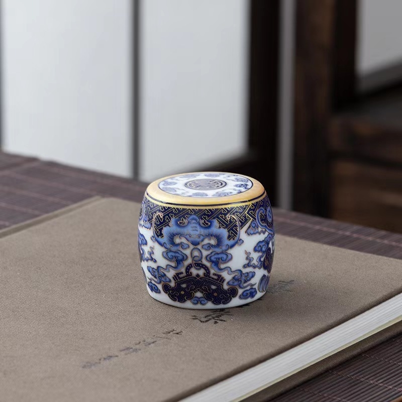 Suport ceramic emailat pentru capacul ceainicului și pernă pentru capacul vasului – accesorii ceremonie ceai Kung Fu