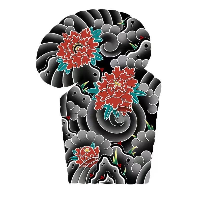 Naljepnica za tetovažu za polu‑rukav, japanskog stila, vodootporna i otporna, traje 3–5 dana