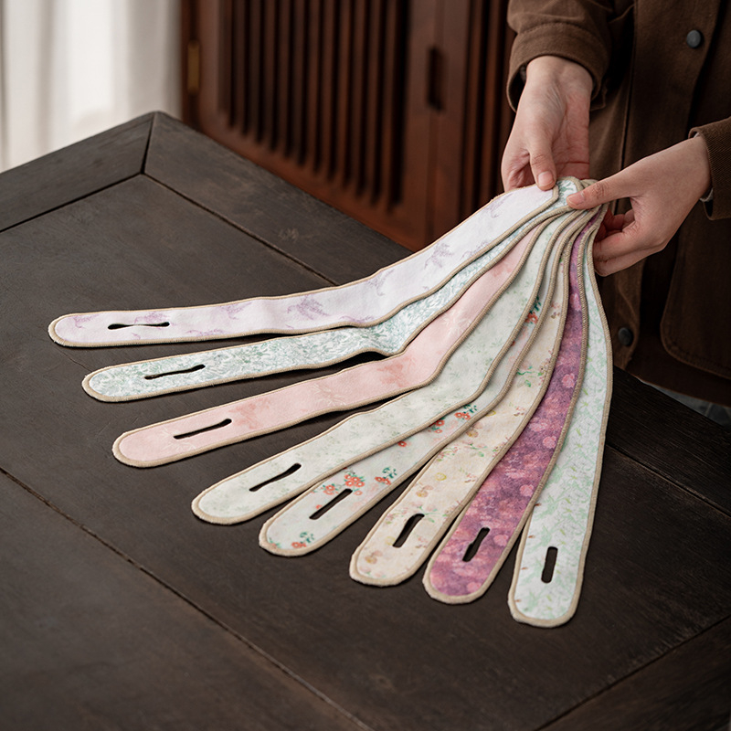 Bandă de protecție pentru gaiwan cu Velcro pentru exterior – ceainic și cești din lut mov, protecție la lovituri, accesorii pentru ceai