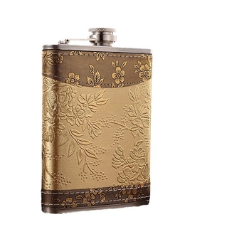 Set de sticle de vin din oțel inoxidabil, pentru exterior, portabil, sticle metalice plate, 8oz