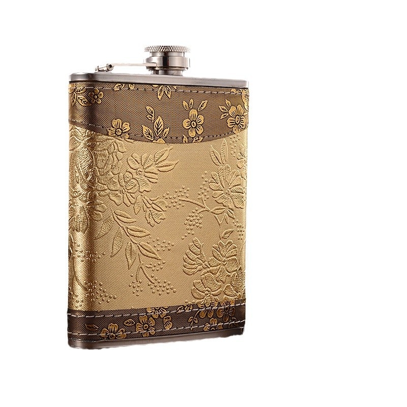 Set de sticle de vin din oțel inoxidabil, pentru exterior, portabil, sticle metalice plate, 8oz