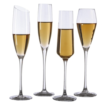 Pahare de șampanie din cristal, formă zodiacală, capacitate 101–200 ml, set