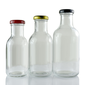 Sticle din sticlă pentru milk tea, cafea, sucuri și vin de fructe făcut acasă — 500 ml sticle goale, 350 ml sticle sigilate pentru dozare