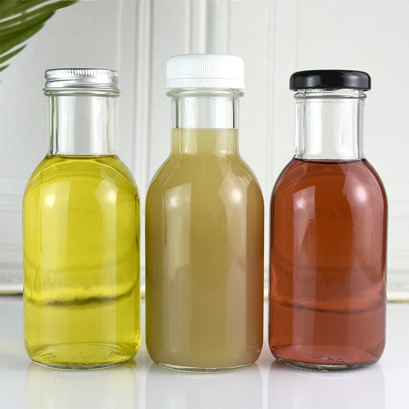 Sticle din sticlă pentru milk tea, cafea, sucuri și vin de fructe făcut acasă — 500 ml sticle goale, 350 ml sticle sigilate pentru dozare