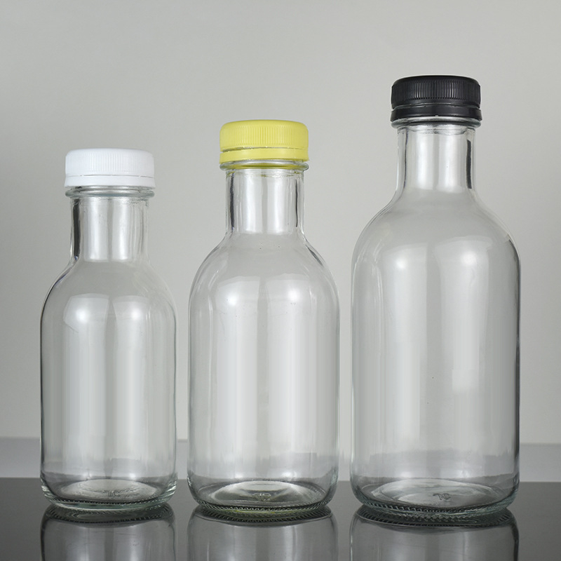 Sticle din sticlă pentru milk tea, cafea, sucuri și vin de fructe făcut acasă — 500 ml sticle goale, 350 ml sticle sigilate pentru dozare