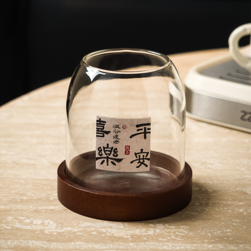 Set japonez stil retro cu borcan de stocare din sticlă pentru fructe, tacâmuri din oțel inoxidabil 304: furculițe și linguri, cu mânere din lemn