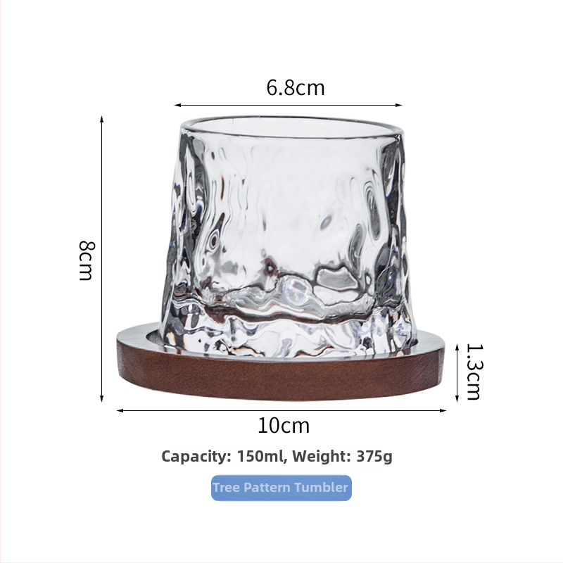 Pahar de whisky rotativ cu bază, pictură manuală, stil Nordic, 101–200 ml