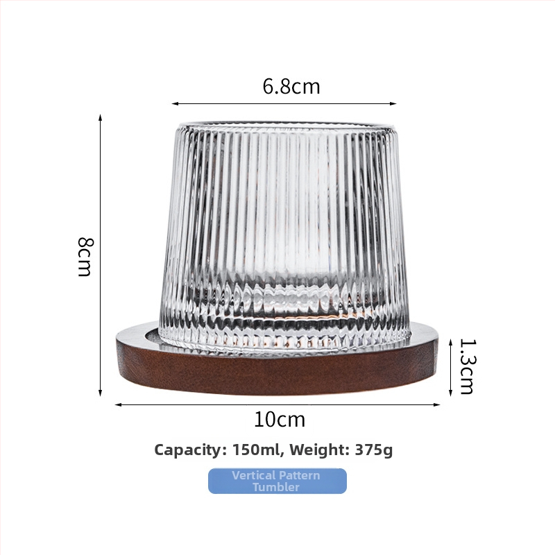 Pahar de whisky rotativ cu bază, pictură manuală, stil Nordic, 101–200 ml