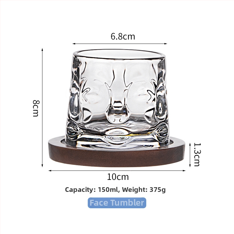Pahar de whisky rotativ cu bază, pictură manuală, stil Nordic, 101–200 ml