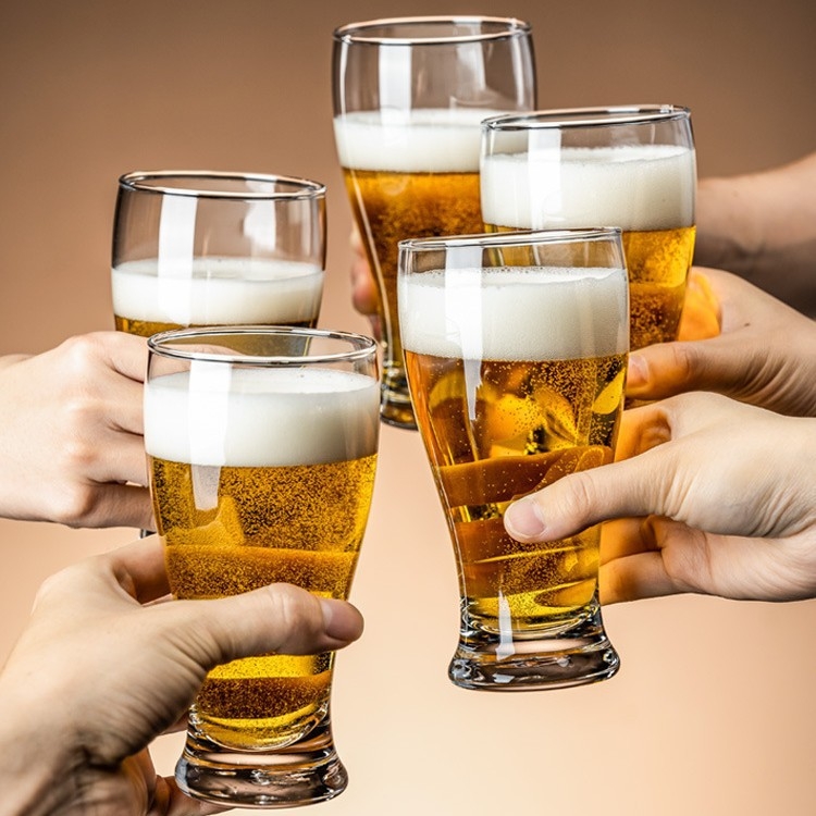 Set de pahare pentru bere pentru uz casnic, pahare mai groase pentru bere craft, pahare la modă pentru bere la draft, design premium ușor luxos