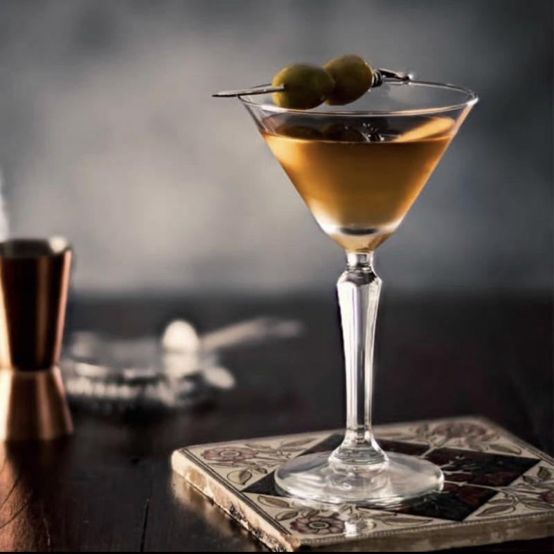 Pahar de cocktail din cristal cu flacără roz, 1000 ml+, pentru gastronomie moleculară