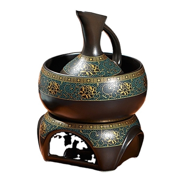 Set ceramic pentru încălzirea vinului în stil antic chinezesc, porțelan, capacitate mare, pentru uz casnic