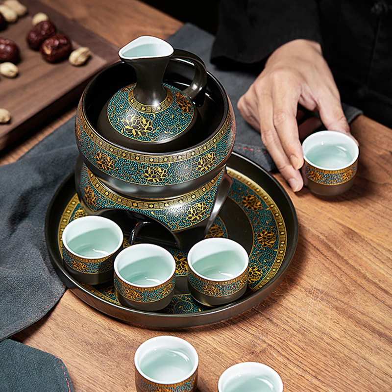 Set ceramic pentru încălzirea vinului în stil antic chinezesc, porțelan, capacitate mare, pentru uz casnic